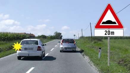 На почетку превоја, у ситуацији приказаној на слици, претицање: